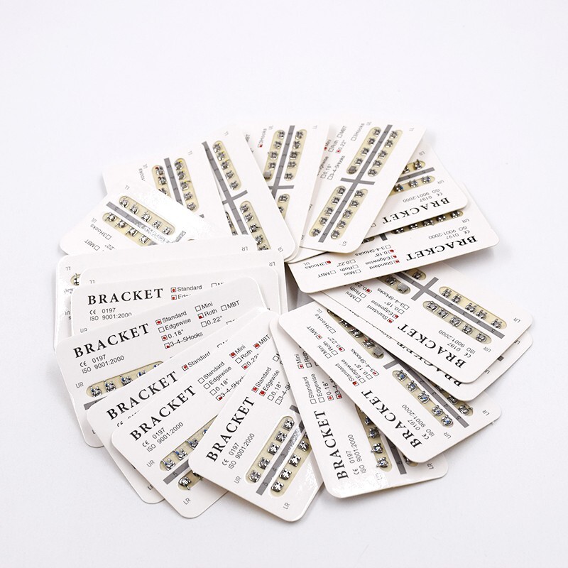 20Packs Dental Ortho Bracket Mini/Standard Roth MBT Edgewise 018/022 3/345 Hooks