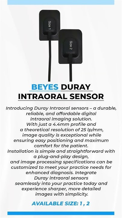 BEYES DENTAL DURAY INTRA ORAL SENSOR SIZE 1 & 2 COMBO KIT, 3 YEAR WARRANTY