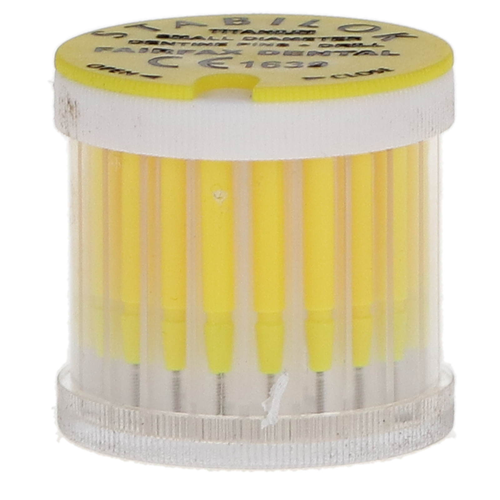 Fairfax Dental 50050 Stabilok Titanium Pins .021″ Standard Kit Yellow 20/Pk