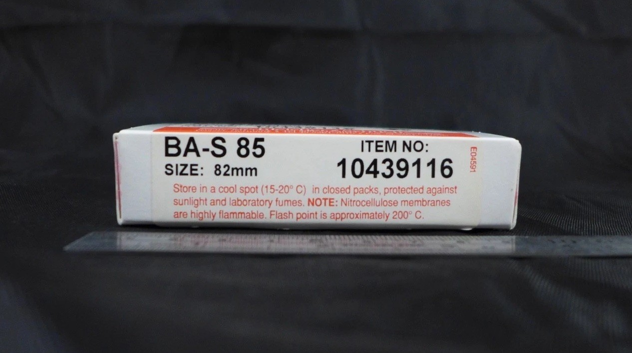S&S Optitran BA-S 85 Nitrocellulose Filter, pk/50, 82mm diam, 0.45µ #10439116