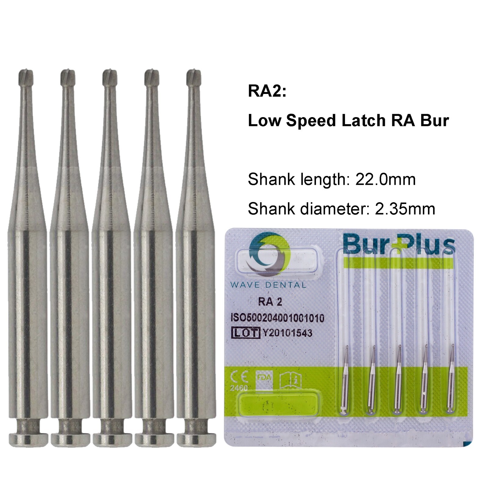WAVE Dental Round Carbide Burs Latch Surgical Burs 2 4 6 Slow Speed RA 22mm 26mm
