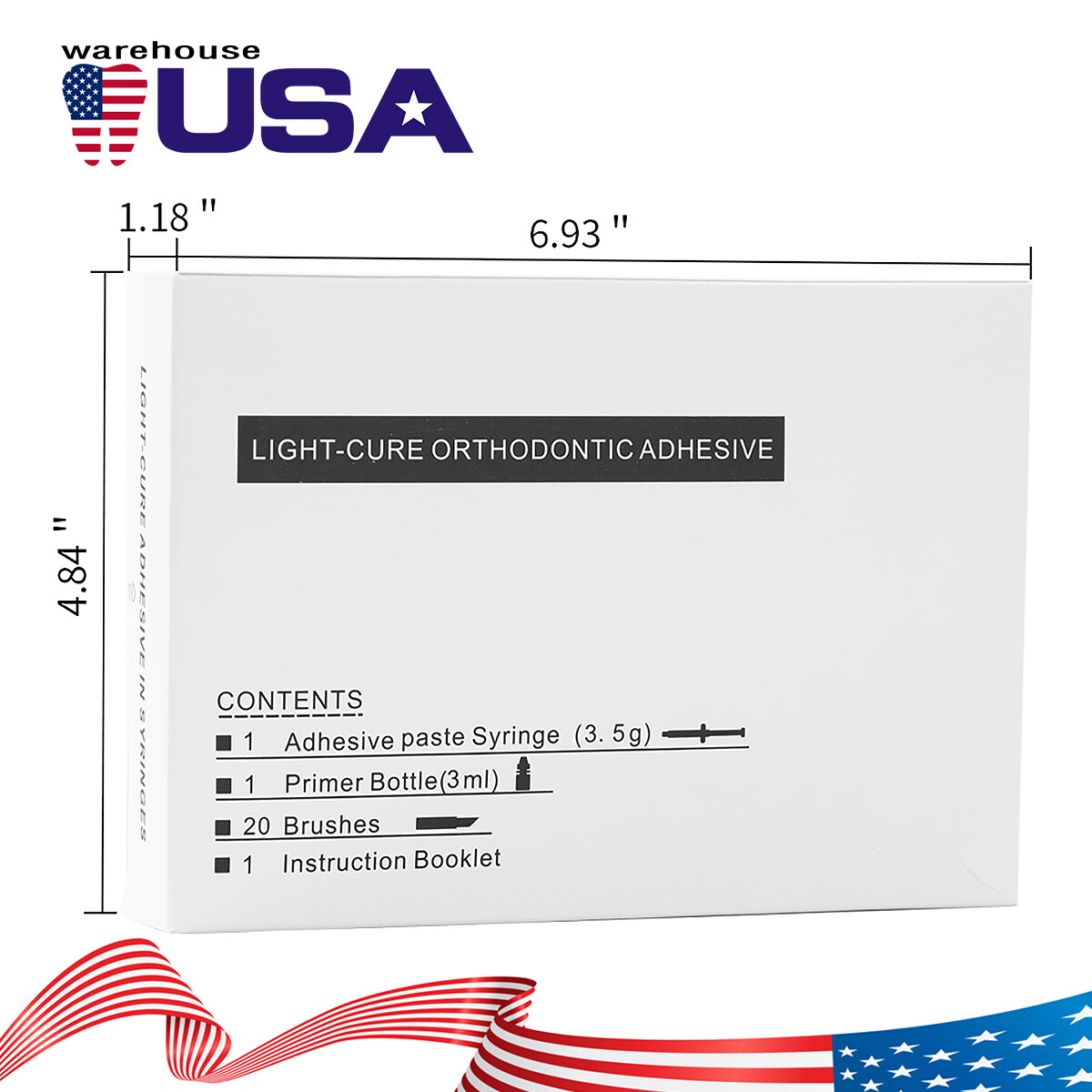 Dental Bracket Braces Bonding System Light Cure Primer Glue Ortho Adhesive Kits