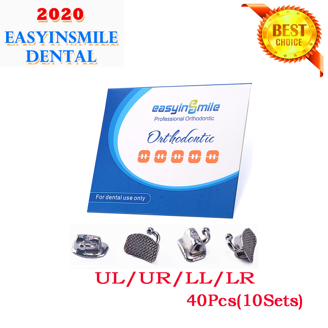 10Pks Dental Orthodontic Buccal Tube 1st 2nd Molar Tube Non-Conv Roth MBT 022”