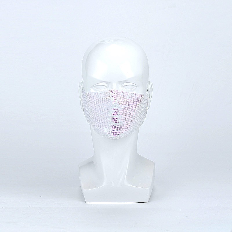 10 Sequined Cotton Face Masks Washable Protective Covers Protection Gear