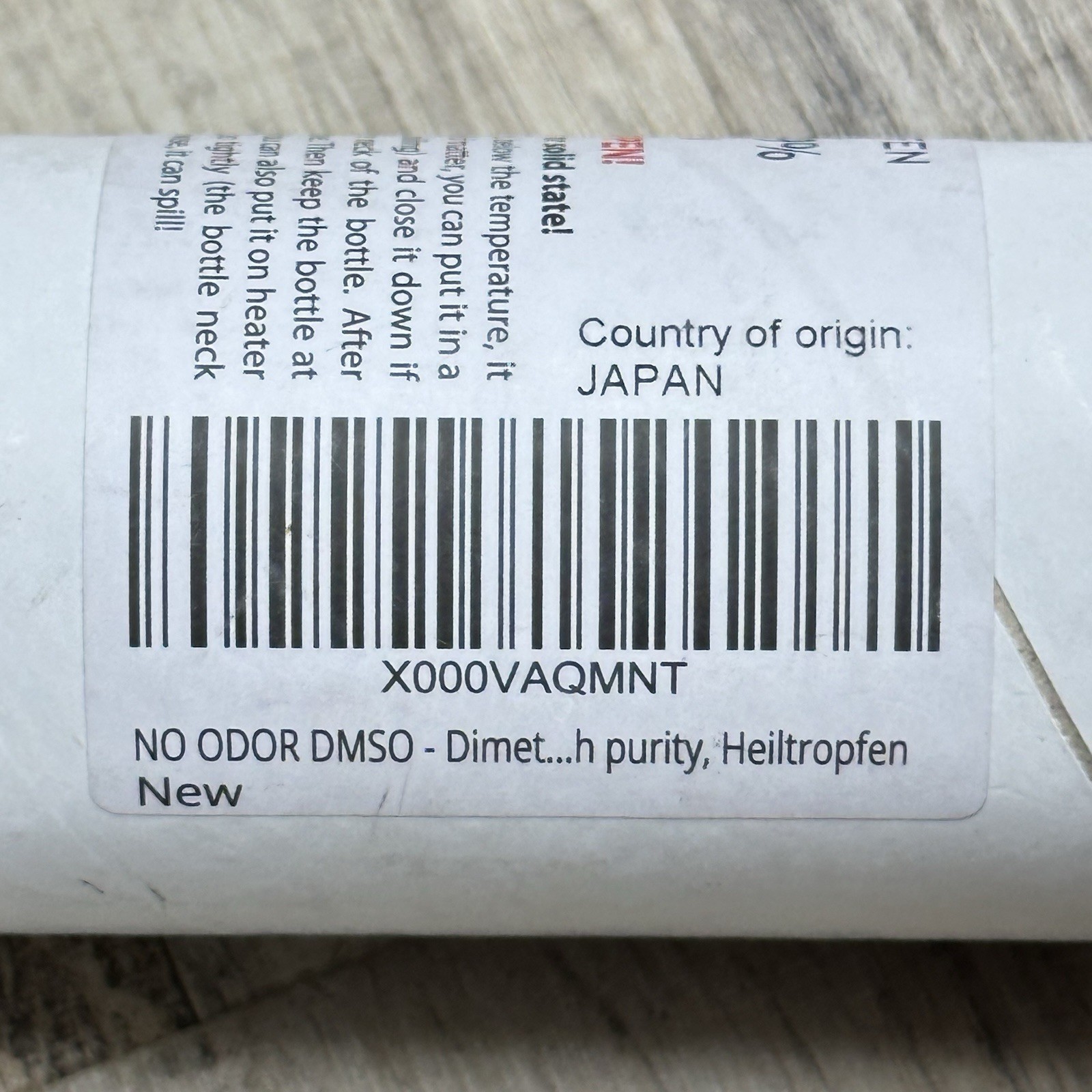 99.9% DMSO Pharmaceutical Grade Ingredients Dimethyl Sulfoxide Liquid 3.4 Oz
