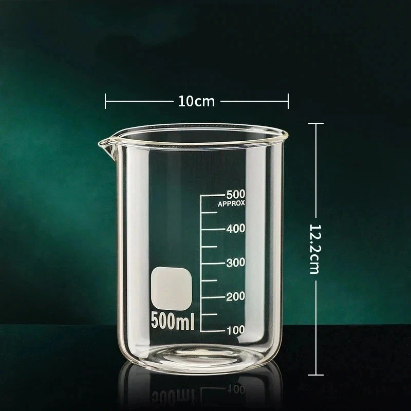 50/100/150/250/500/1000ml High Borosilicate Glass Measuring Cup Clear Scale Cup
