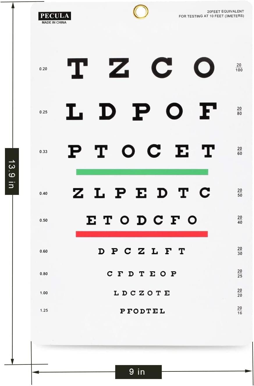 Eye Chart, Snellen Eye Chart, Wall Chart, Snellen Charts for Eye Exams 1