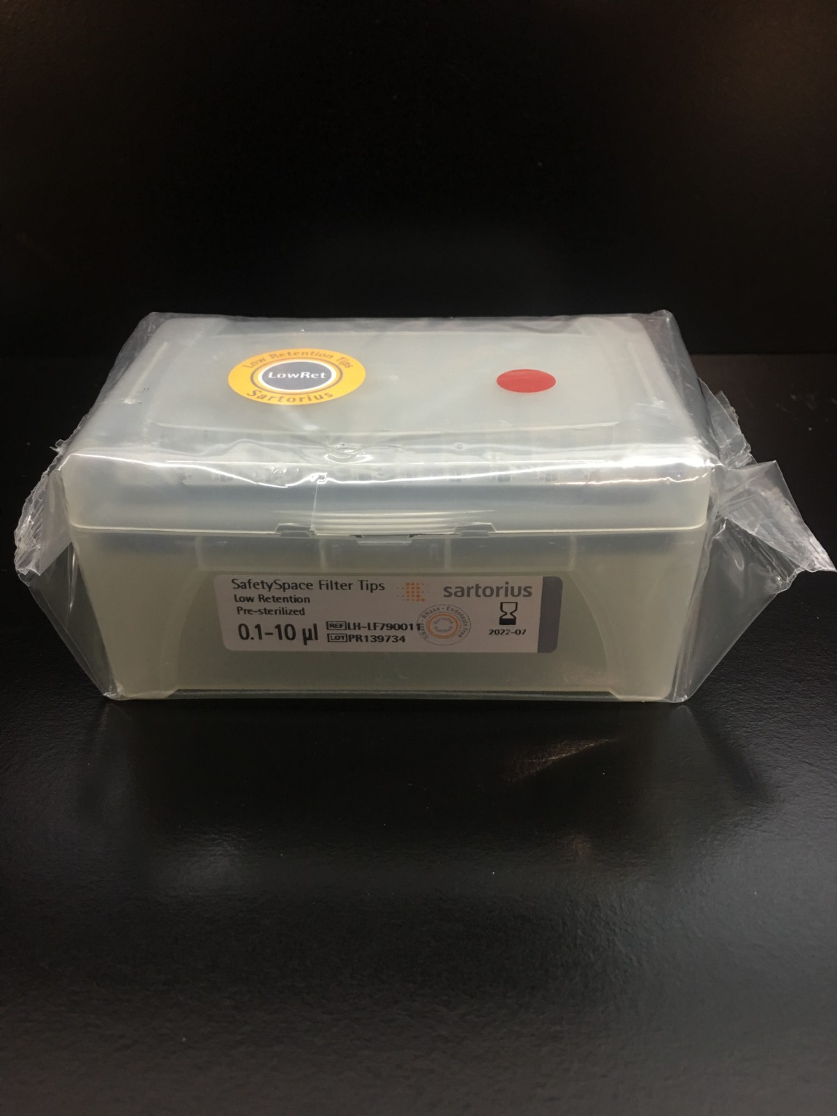 Sartorius REF LH-LF790011 SafetySpace Filter Pipette Tips 0.1-10uL Lot 3 Racks