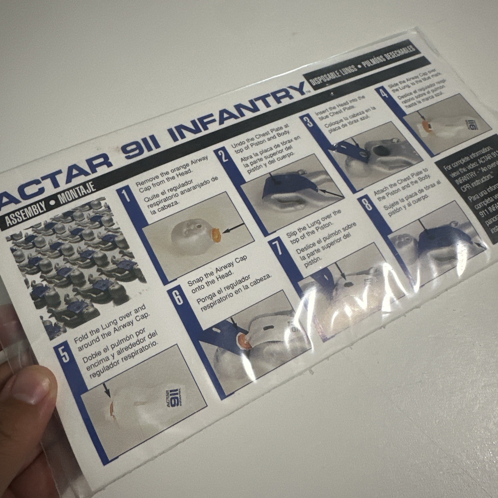Actar 911 INFANTRY infant Lungs Pack of 100 New Sealed – Free Shipping from USA