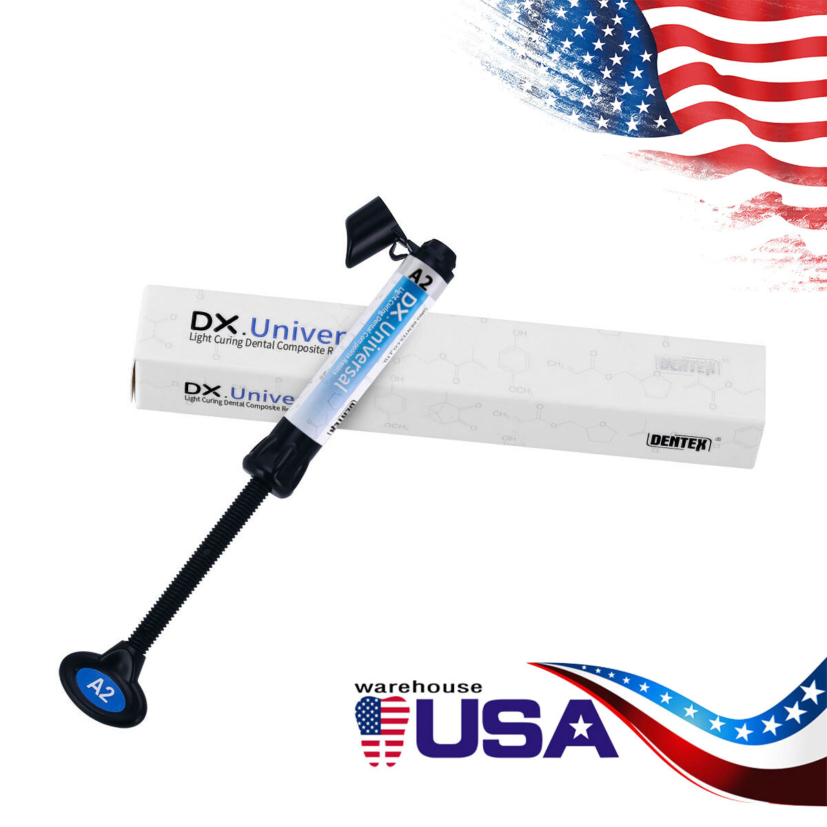 Resina compuesta curado por luz Universal Dental A2/Gel grabado/adhesivo unión