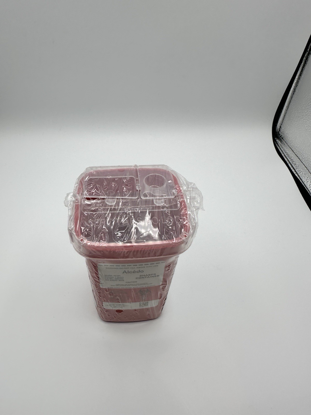 Alcedo Sharps Container for Home Use 1 Quart 1 pack Needle and Syringe Disposal