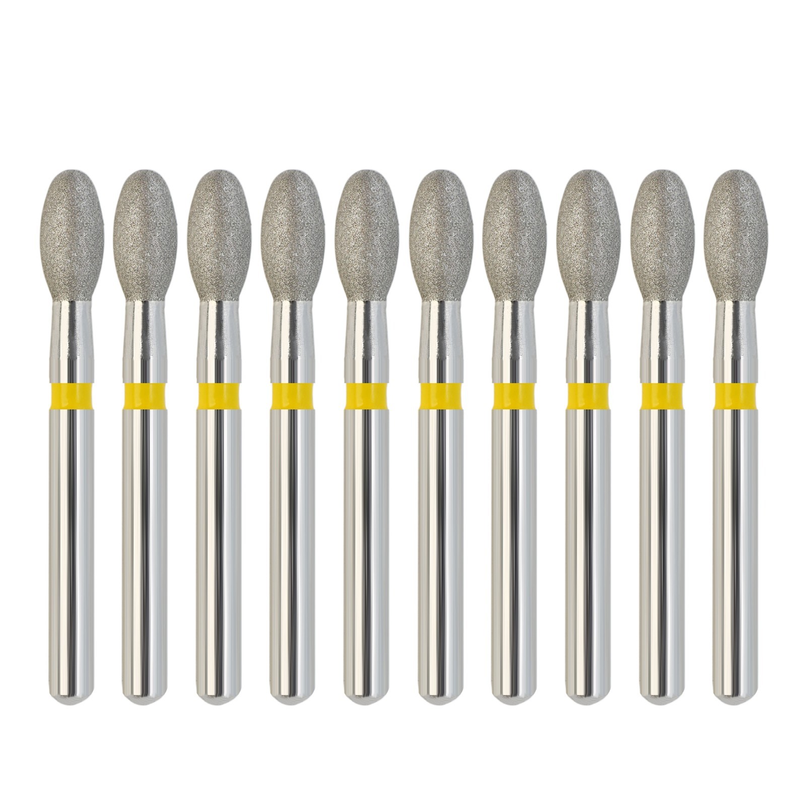 Multi-Use Yellow Football Diamond Burs Dental Friction Grip 379/023XF Extra Fine