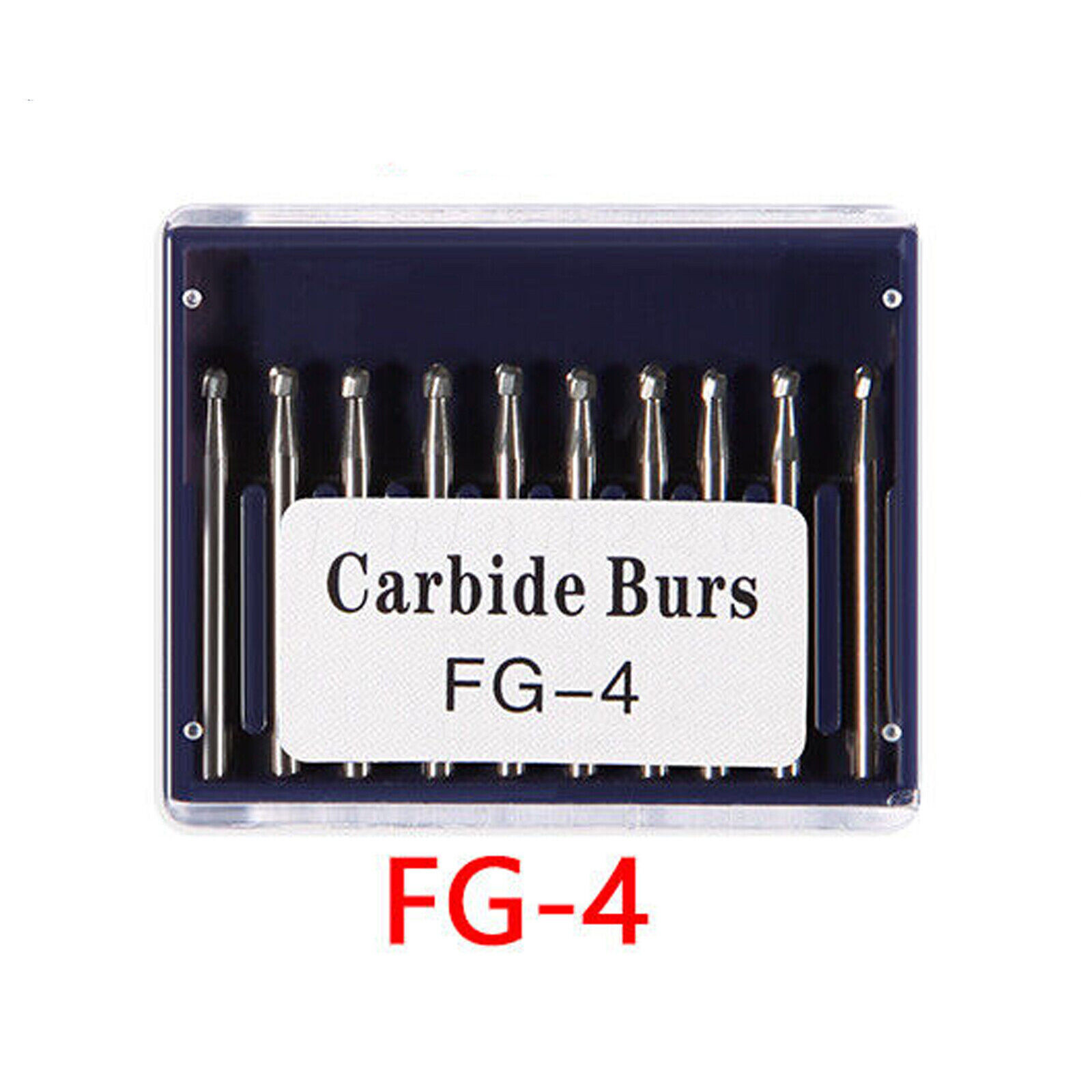 10-100pcs Dental Tugsten Round Carbide Burs FG 1-8 Bur for High Speed Handpiece