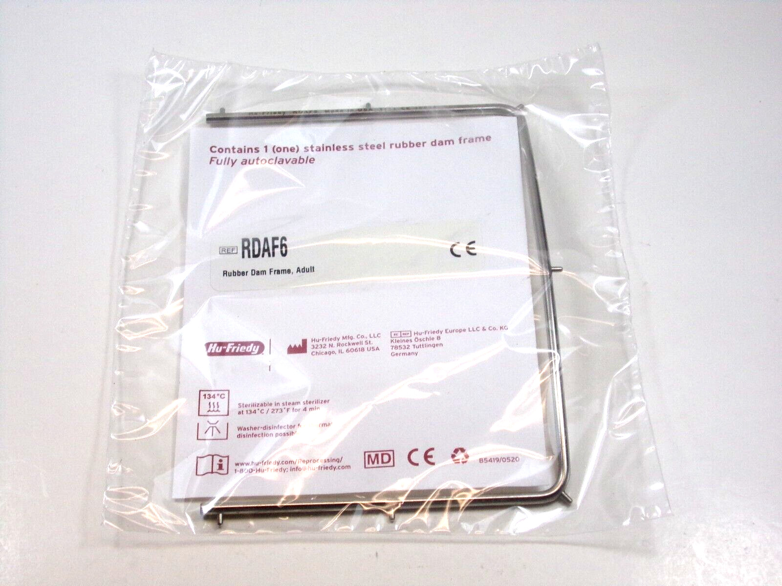 Dental Adult Rubber Dam Frame RDAF6 HU FRIEDY