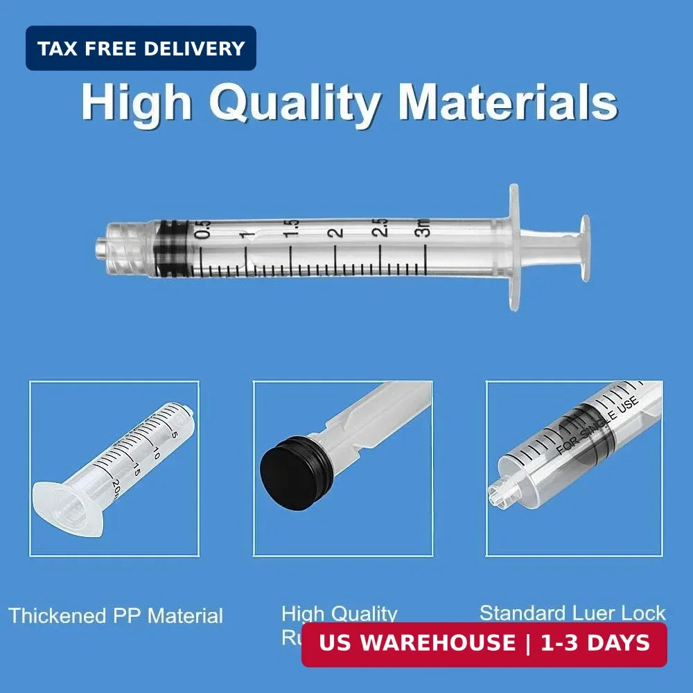 52 Pcs – 5ml 10ml 20ml Syringes with 14ga, 20ga,21ga, 23ga Blunt Tip Needles Wit