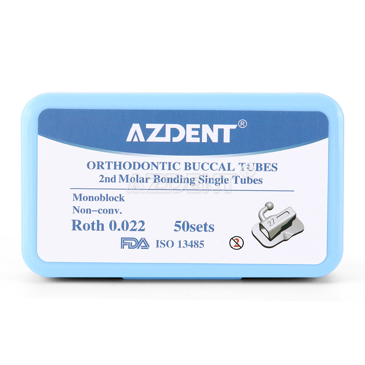 AZDENT Dental Orthodontic Buccal Tubes 1st 2nd Molar Roth MBT 022 Bondable