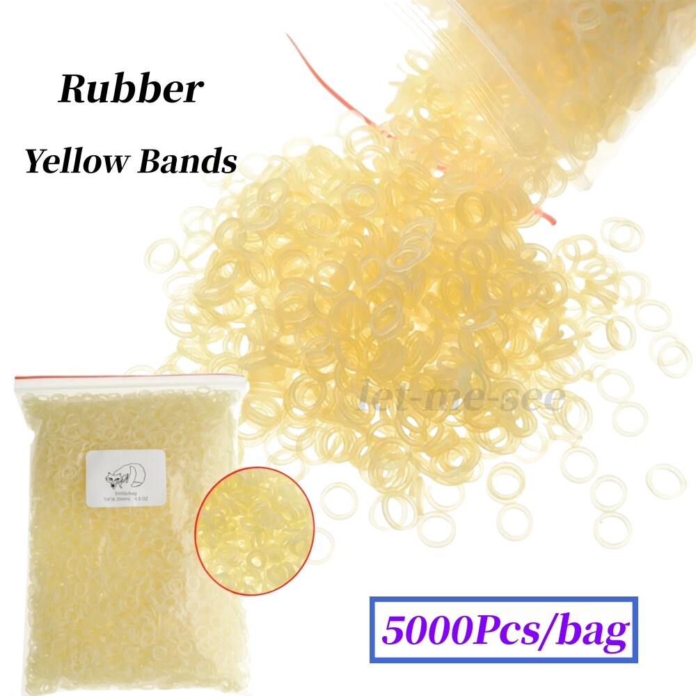 5000Pcs Dental Orthodontic Elastics Ligature Ties Rubber Bands Yellow Color