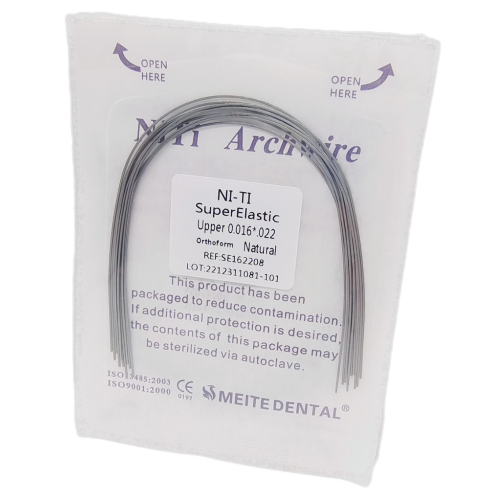 10 Packs Dental Super Elastic NITI Arch Wires Orthodontic Rectangular Natural