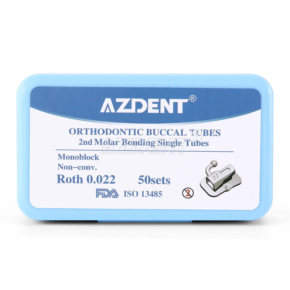 AZDENT Dental Ortho 1st/2nd Molar Buccal Tubes Bondable Non-Conv Roth/MBT .022
