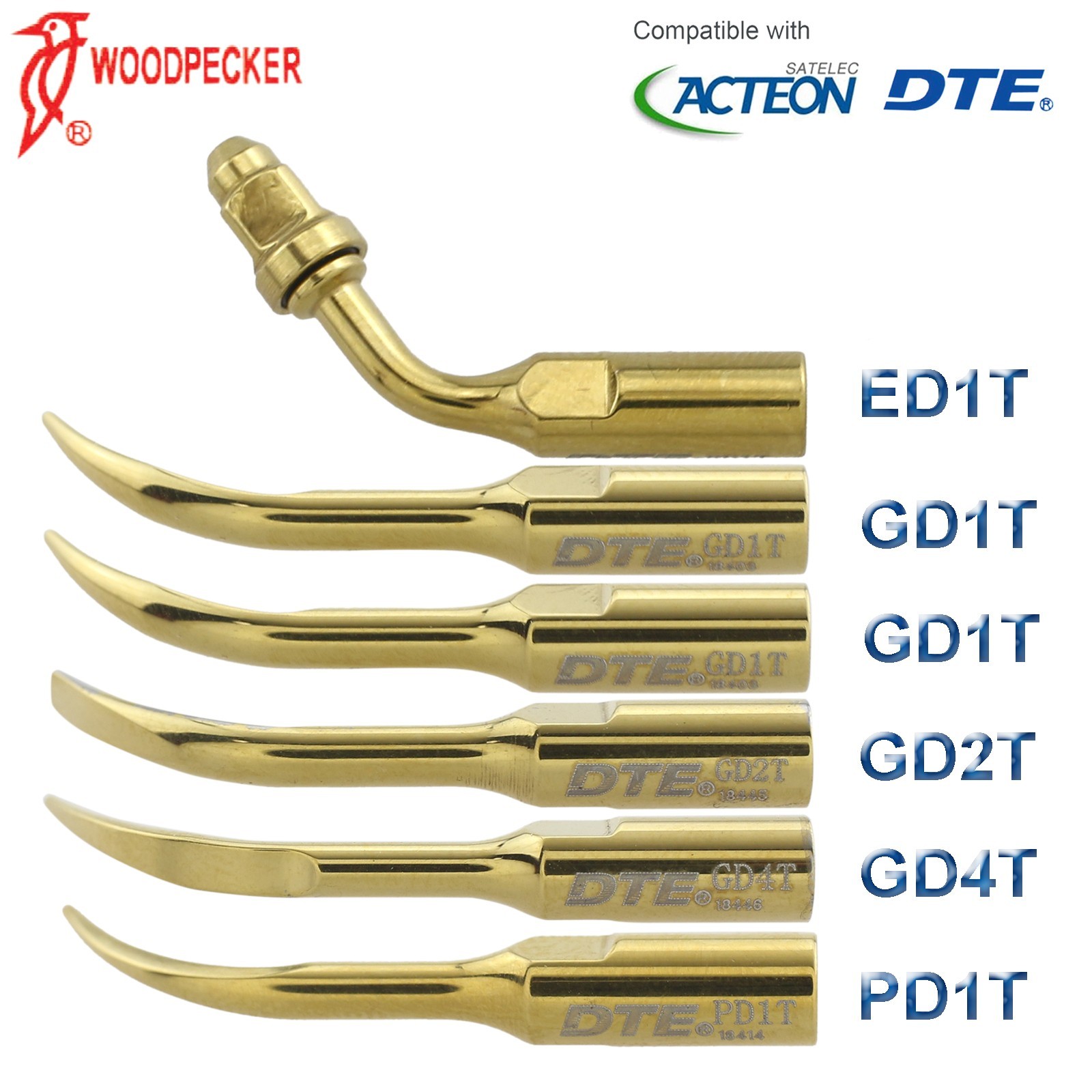 Woodpecker Ultrasonic Scaler DTE V2 V3 LED Handpiece HD-7L Dental Endo Piezo Tip