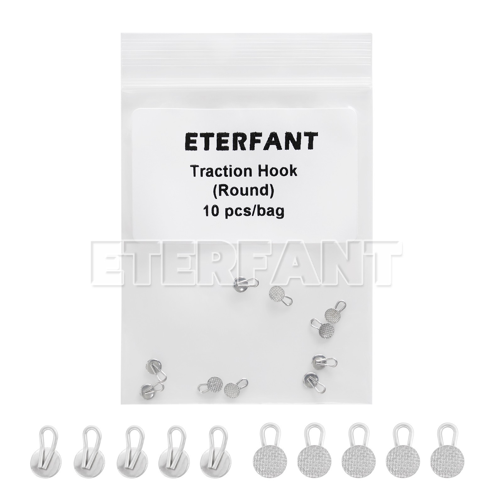 10PCs ETERFANT Dental Ortho Lingual Button Round Traction Hook Bondable US