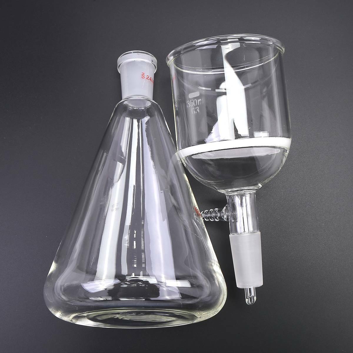 Lab Filtering Flask Glass Vacuum Suction Filter 1000ml + Buchner Funnel 350ml
