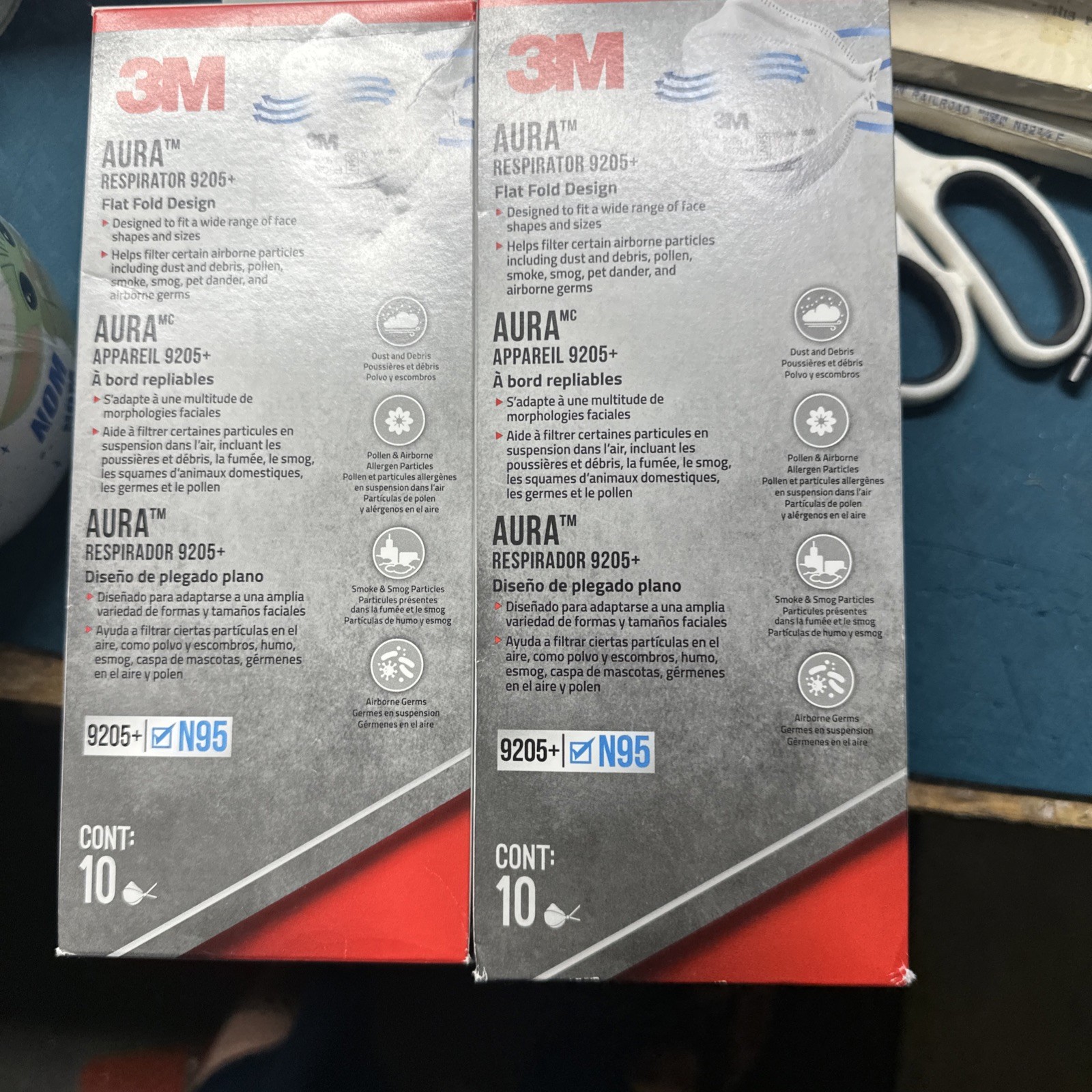 3M Aura 9205+ 20ct N95 Mask Disposable Box Face Mask Dust & Particulates