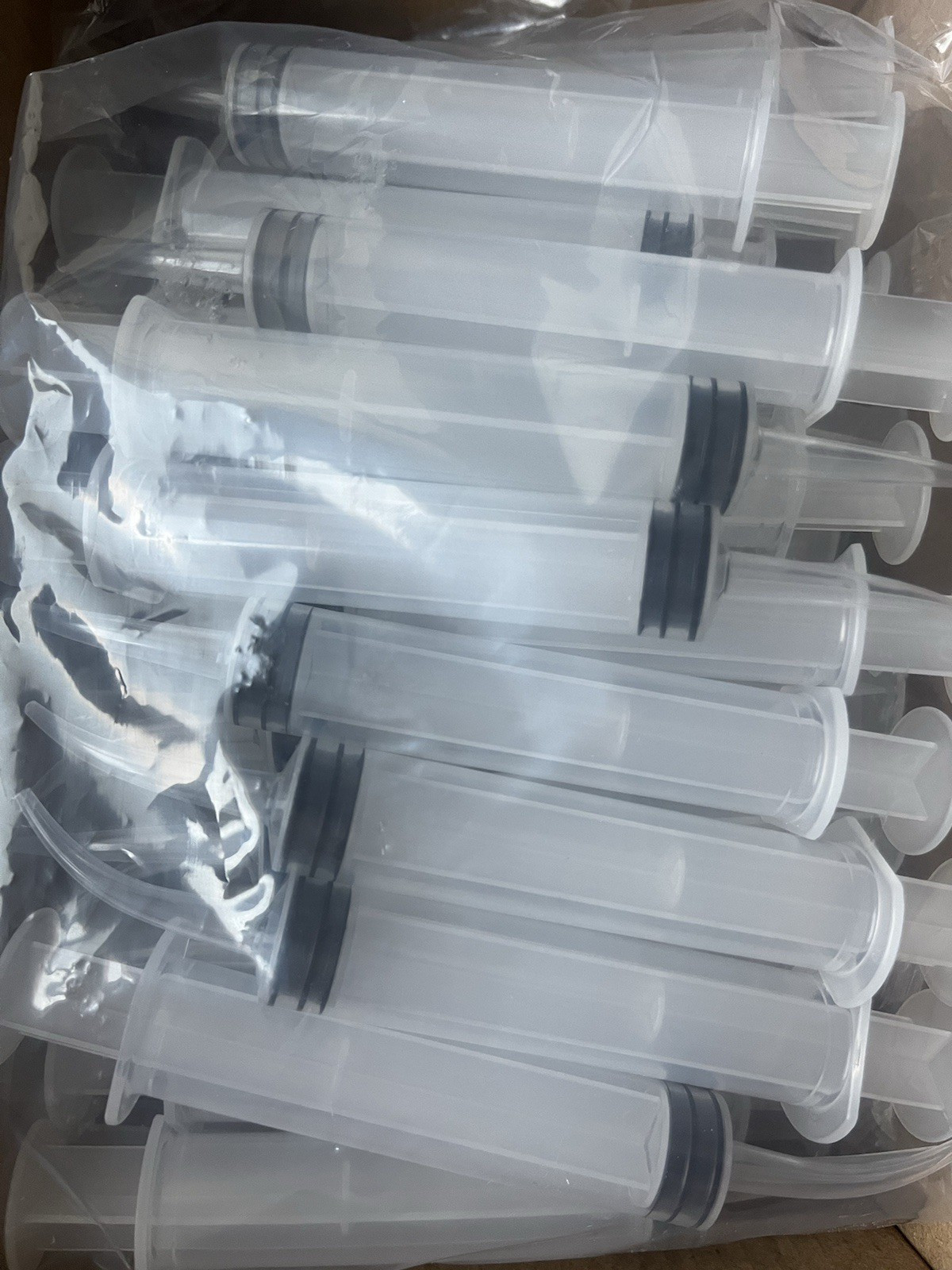 50 Pcs Monoject Style Curved Tip Dental Utility Irrigation Syringes 12ml (12cc)