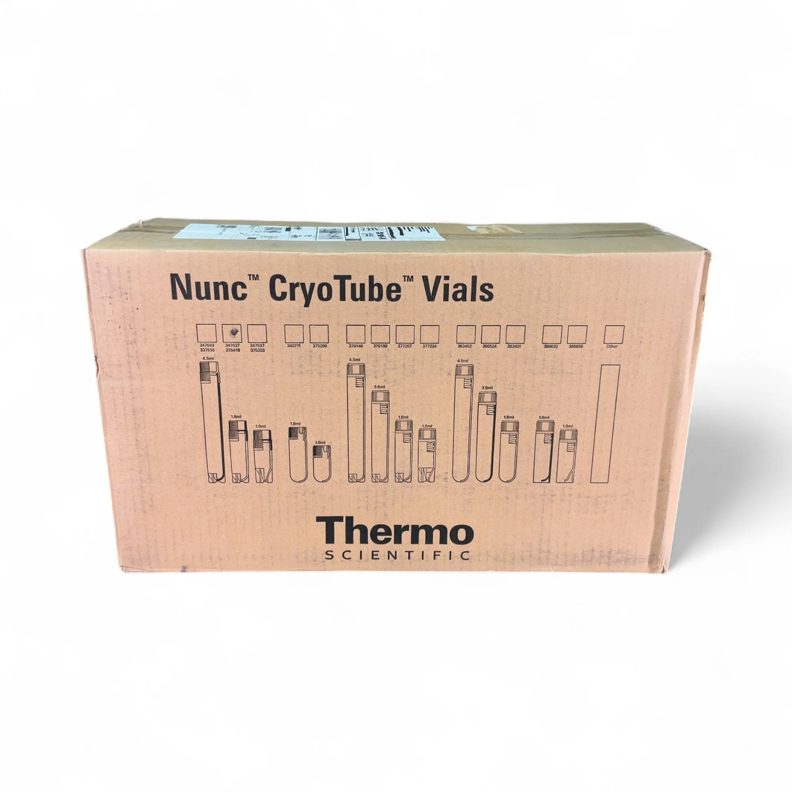 Thermo Scientific 1800x Nunc CryoTube Round StrFt 1.8mL Vials 375418, Exp 2027-1