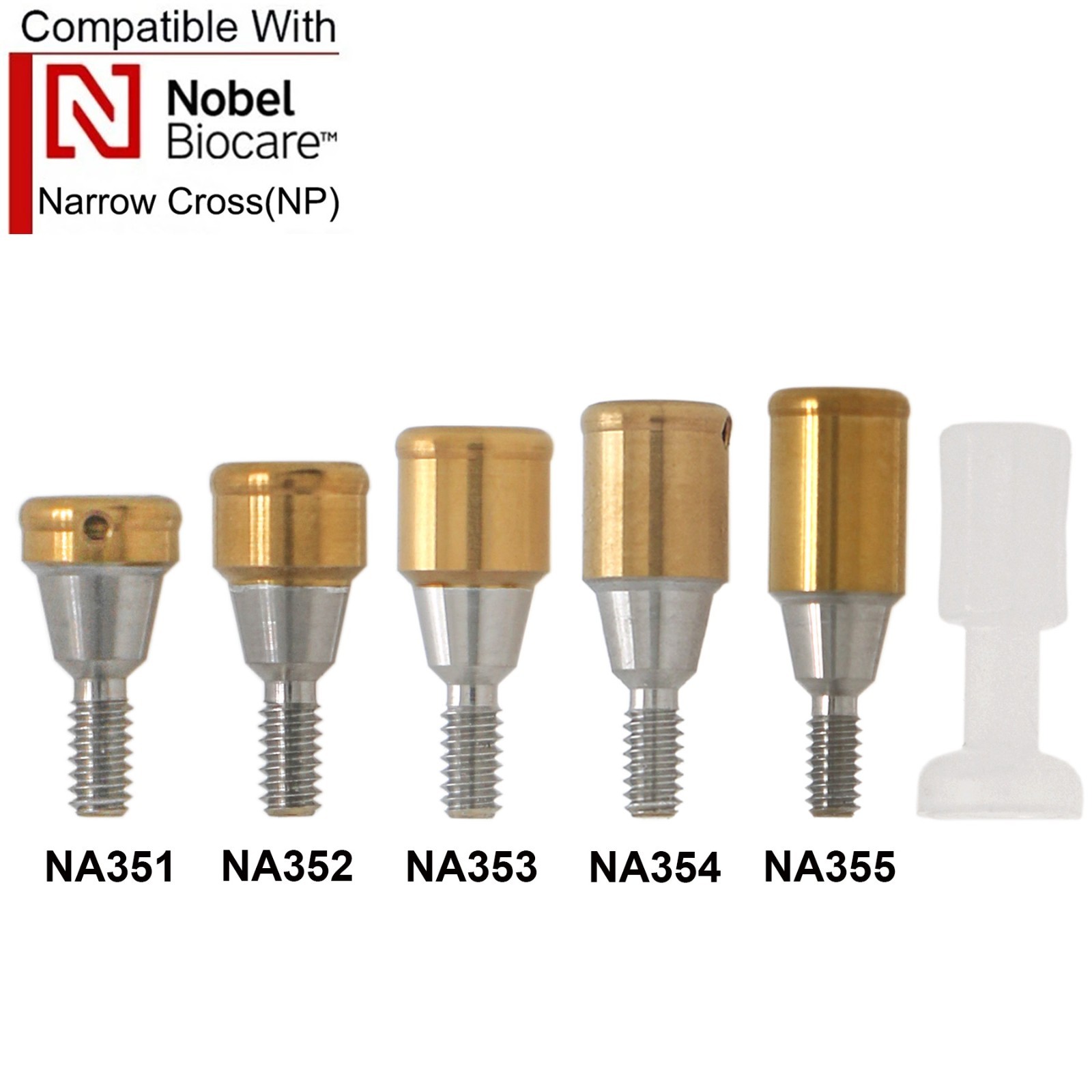 US Locator Attachment Abutment Conical NP/RP & Male Cap Inserts For Nobel Active
