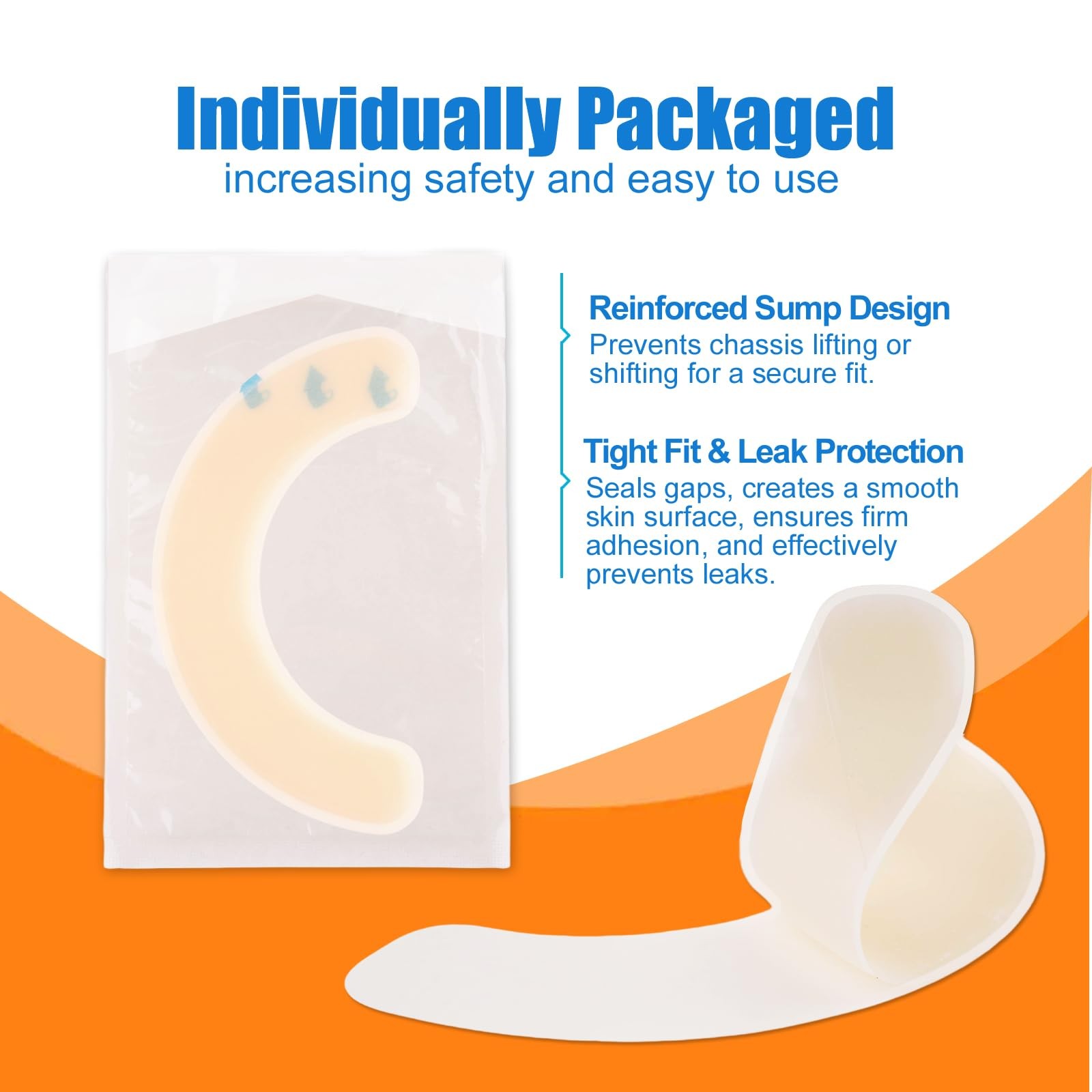 20 Pcs Ostomy Barrier Strips for Leak Protection – Small, Color of Skin