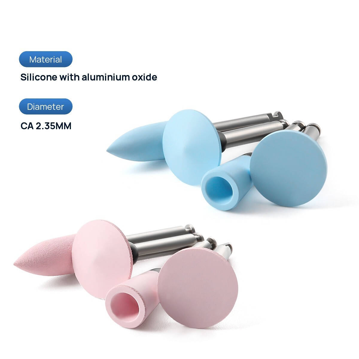 12 Pcs Dental RA Silicone with Aluminium Oxide Polishing Burs Coarse/Medium/Fine