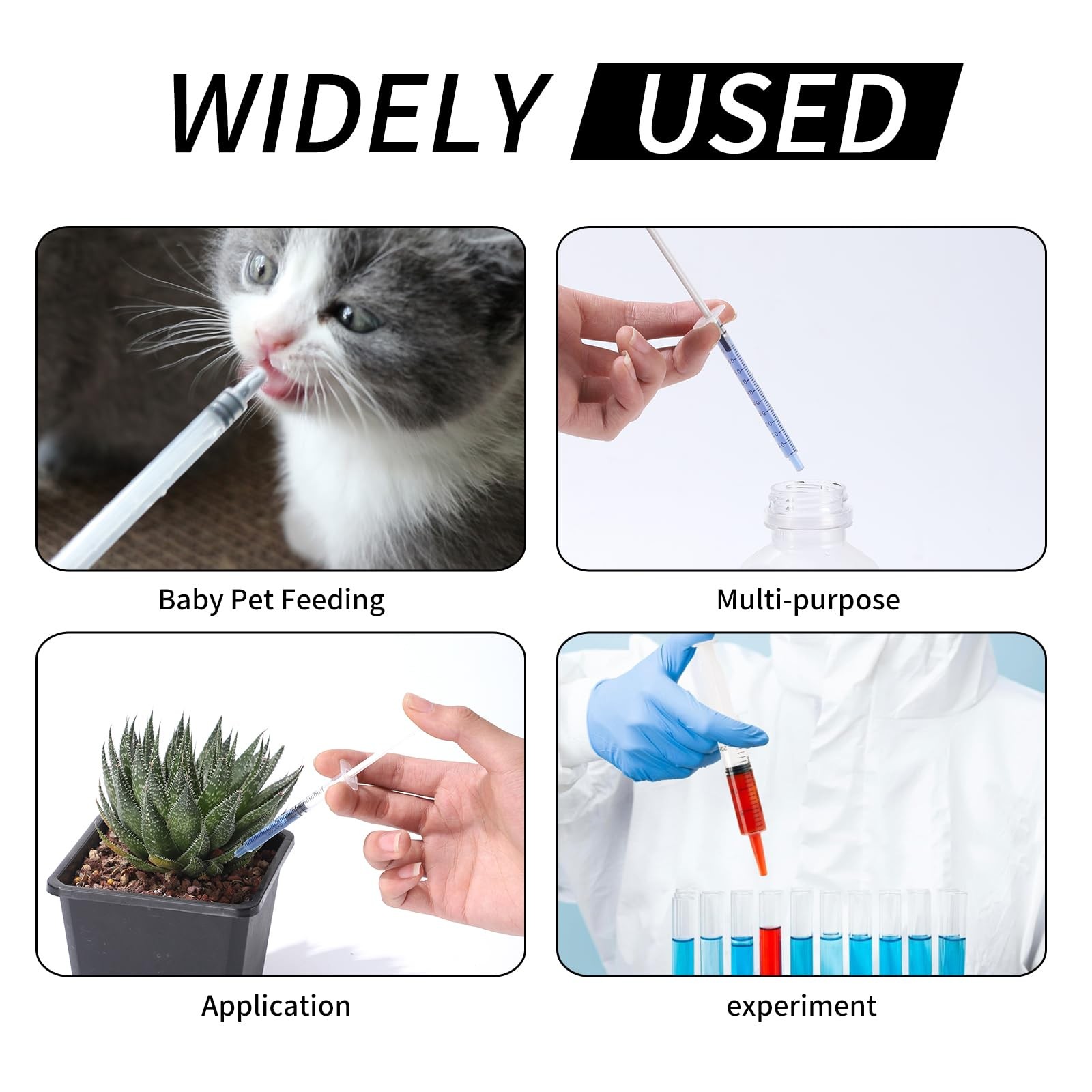 20 Pack 1ml Syringe 1cc Plastic Measuring Liquid Pet Feeding No Needle Non-Steri