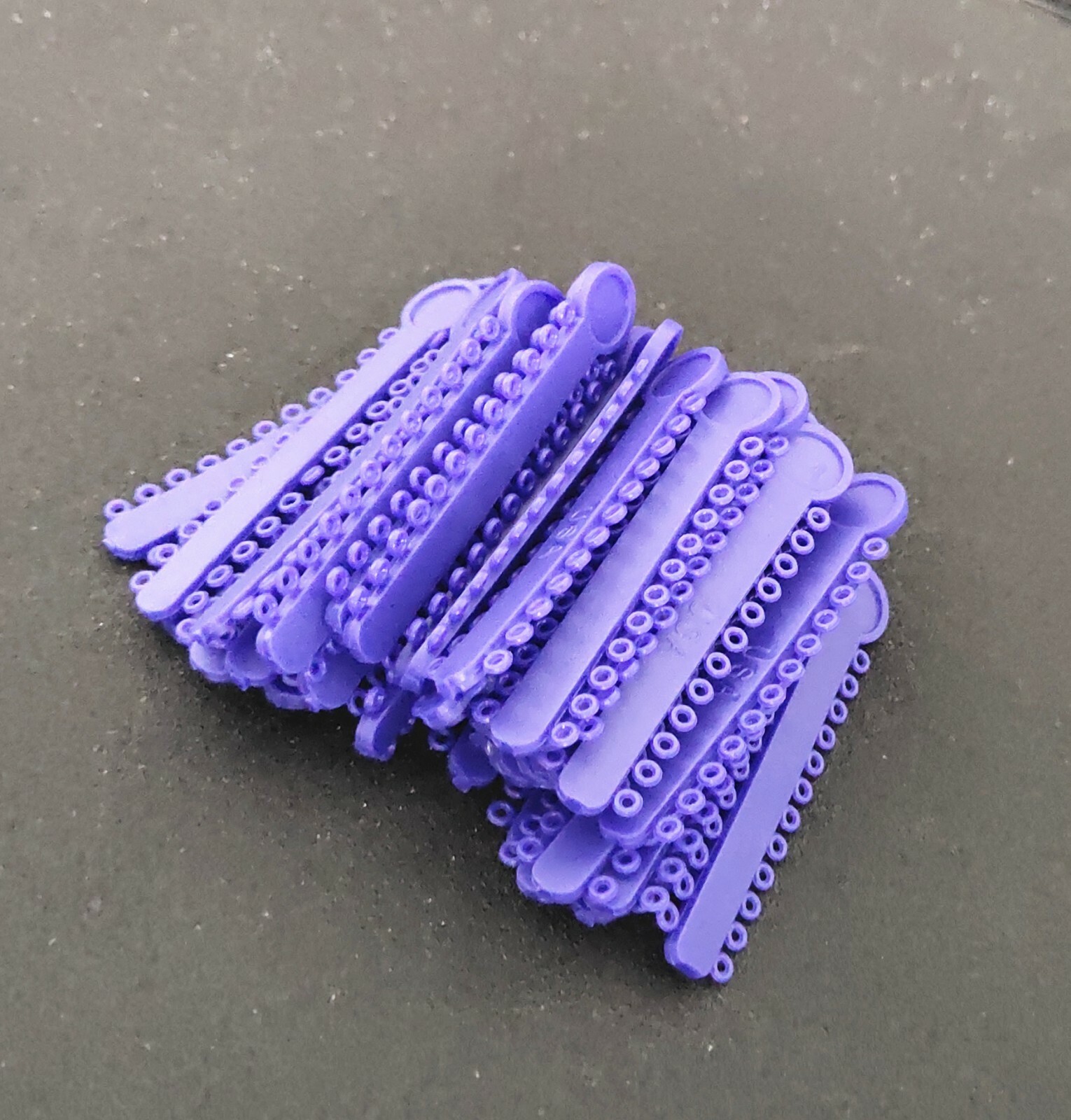 2 Packs Dental Dark Purple Elastic Ligature Ties Rubber Bands Rings 1008Pcs/Pack