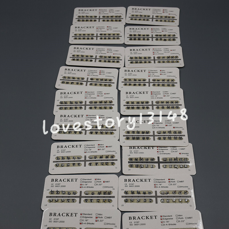 10/20/50 Packs Mini/Standard 018/022 Slot Dental Orthodontic Separable Brackets