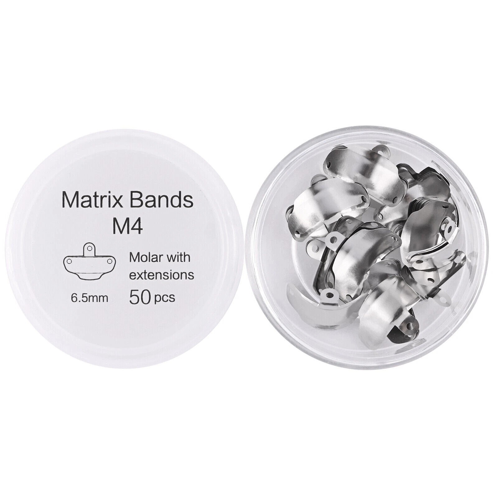 50 Pcs/Box Dental Sectional Contoured Matrice Refill Metal Matrix Bands M4 Type