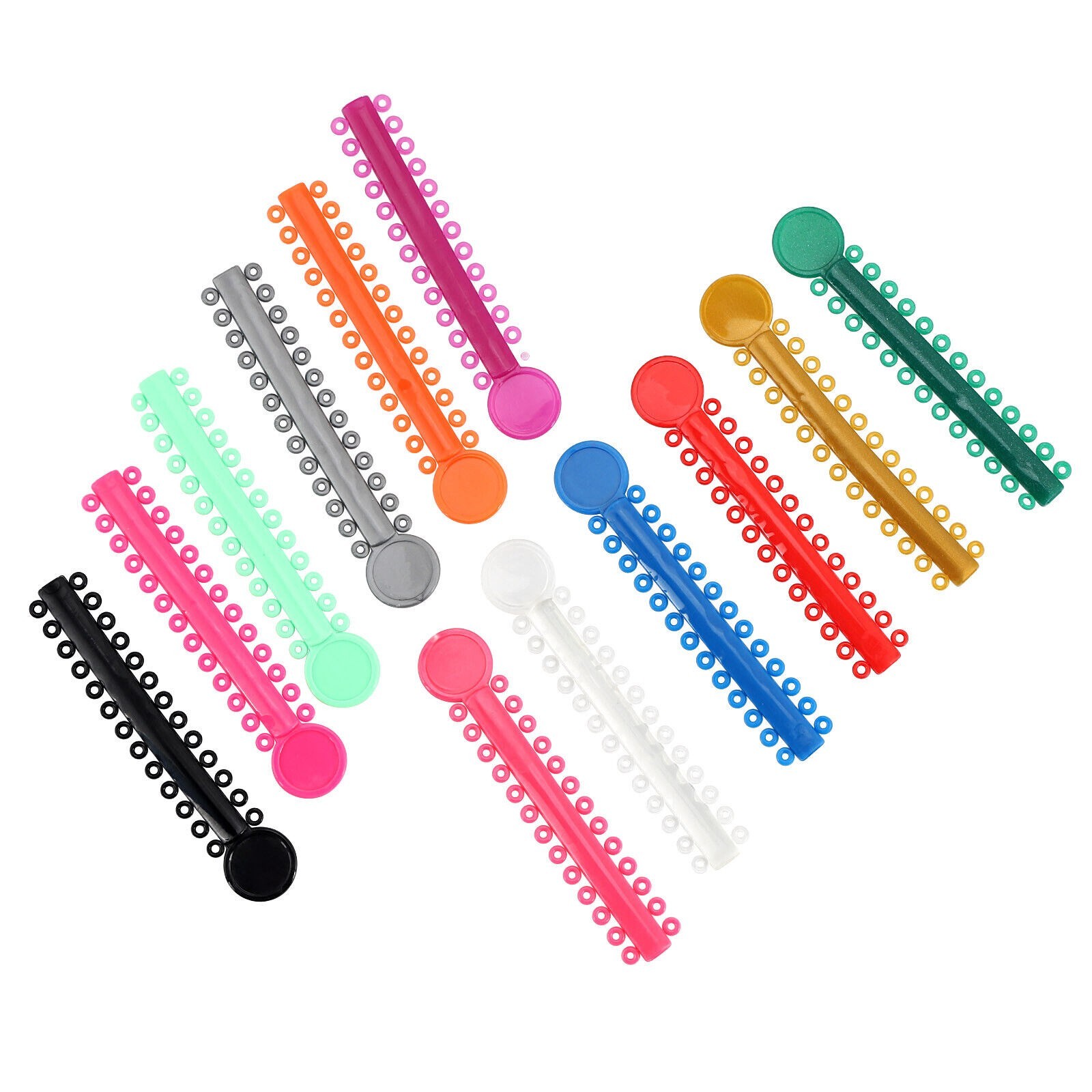 1040/320Pc Dental Ligature Ties Elastic Rubber Band Single/Double Assorted Color