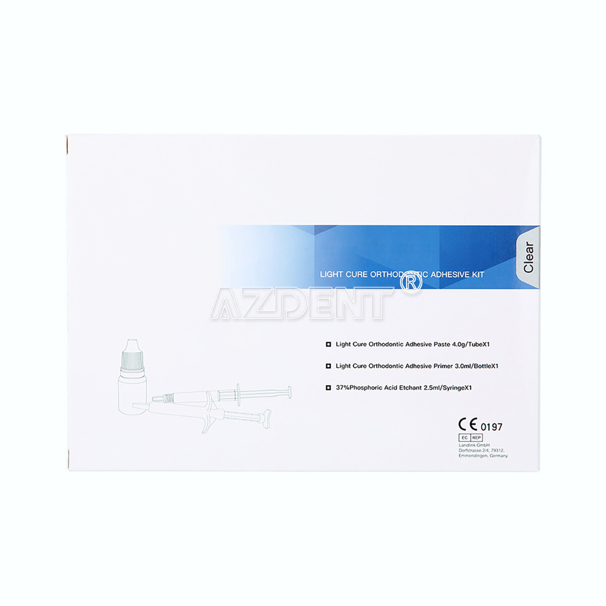 10Pack Dental Ortho Brackets Braces Mini Roth.022 /Light Cure Adhesive Kit
