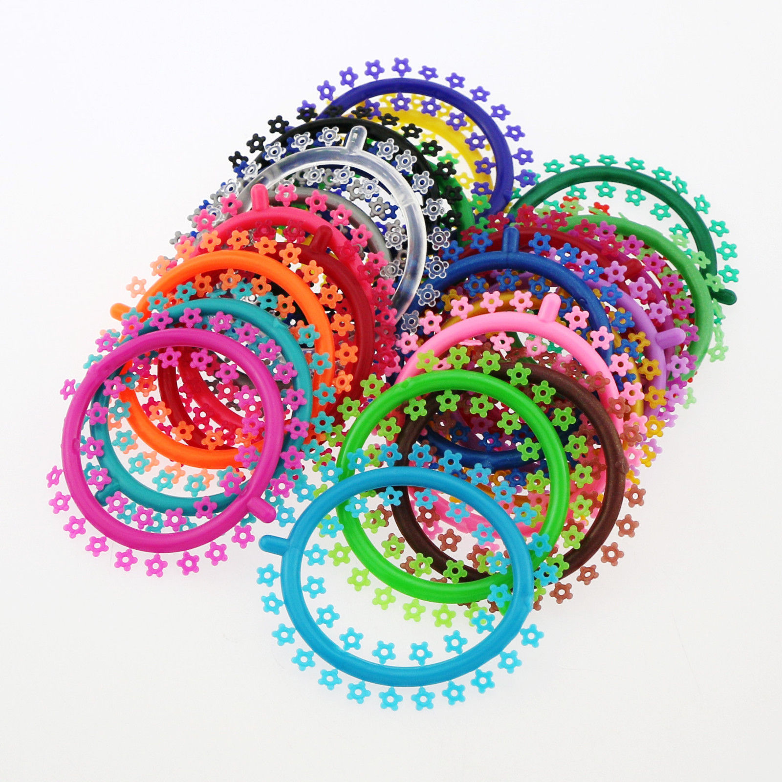 5000 Pcs/ 5 packs Orthodontic Elastic Rubber Multi-Colored Flower Ligature Tie
