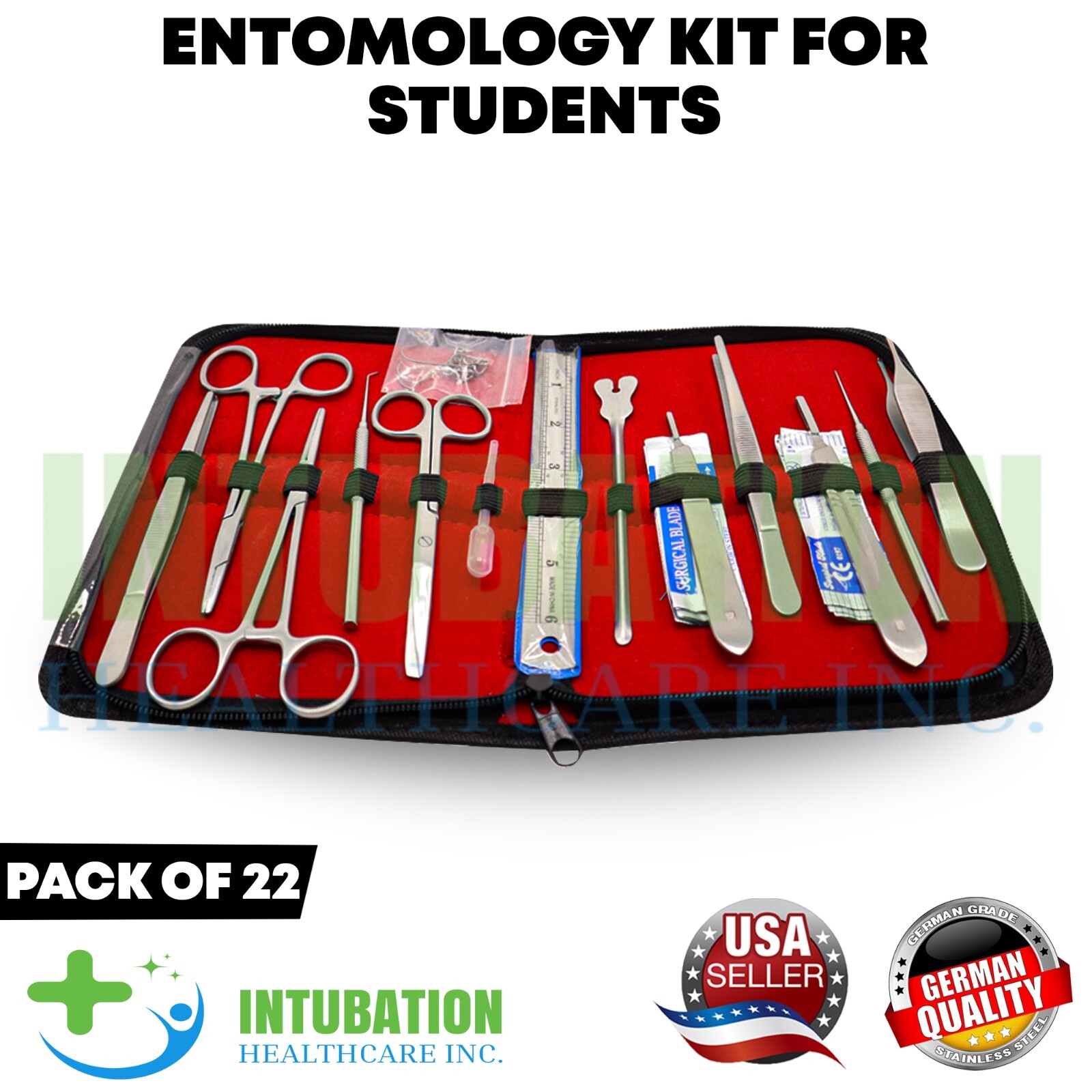 22 Pcs Advanced Dissecting Kit Biology Lab Anatomy Dissection Set German Grade