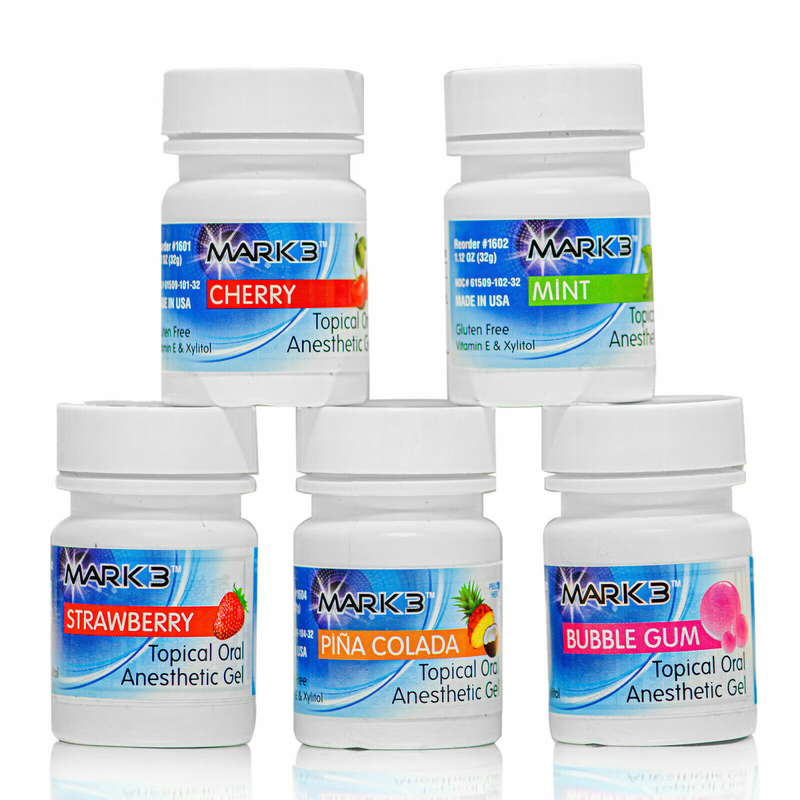 MARK3 Dental Topical Anesthetic Gel 1oz/32g Jar 20nzocaine in USA