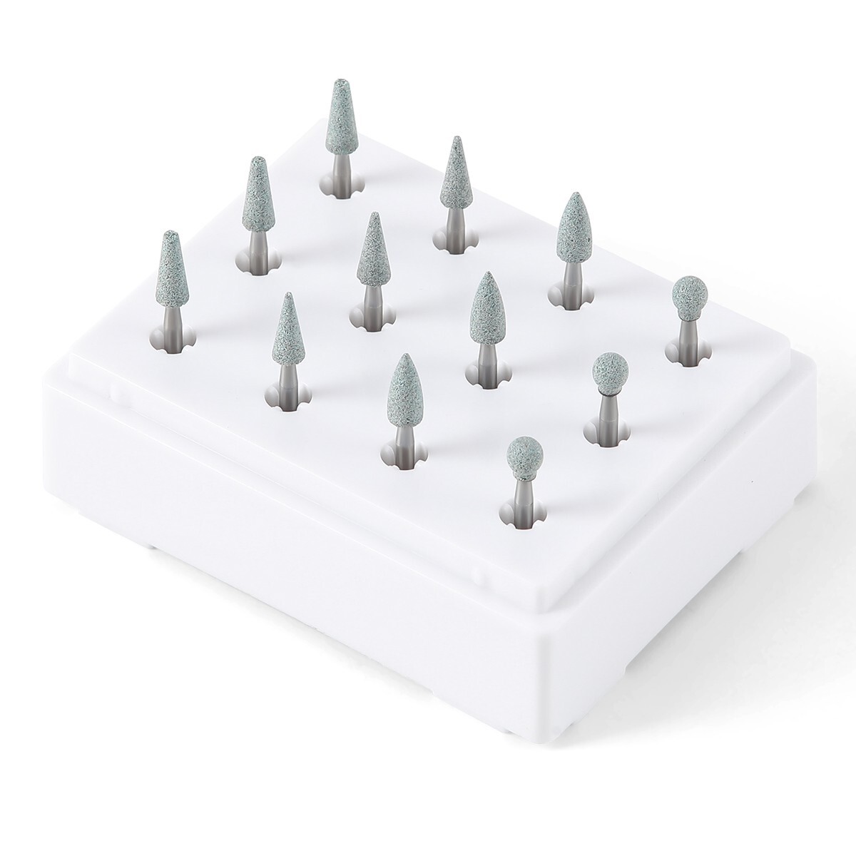 12pcs Dental High Speed Green Stone Polishing Burs Coarse Grit FG Abrasion Burs