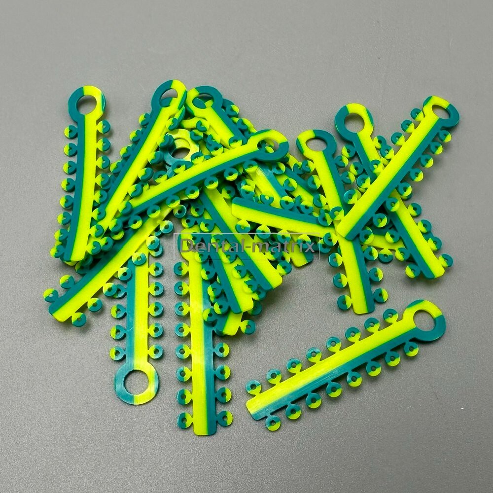 320pcs Dental Orthodontic Elastic Rubber Ligature Tie Rubber Bnads Double Color