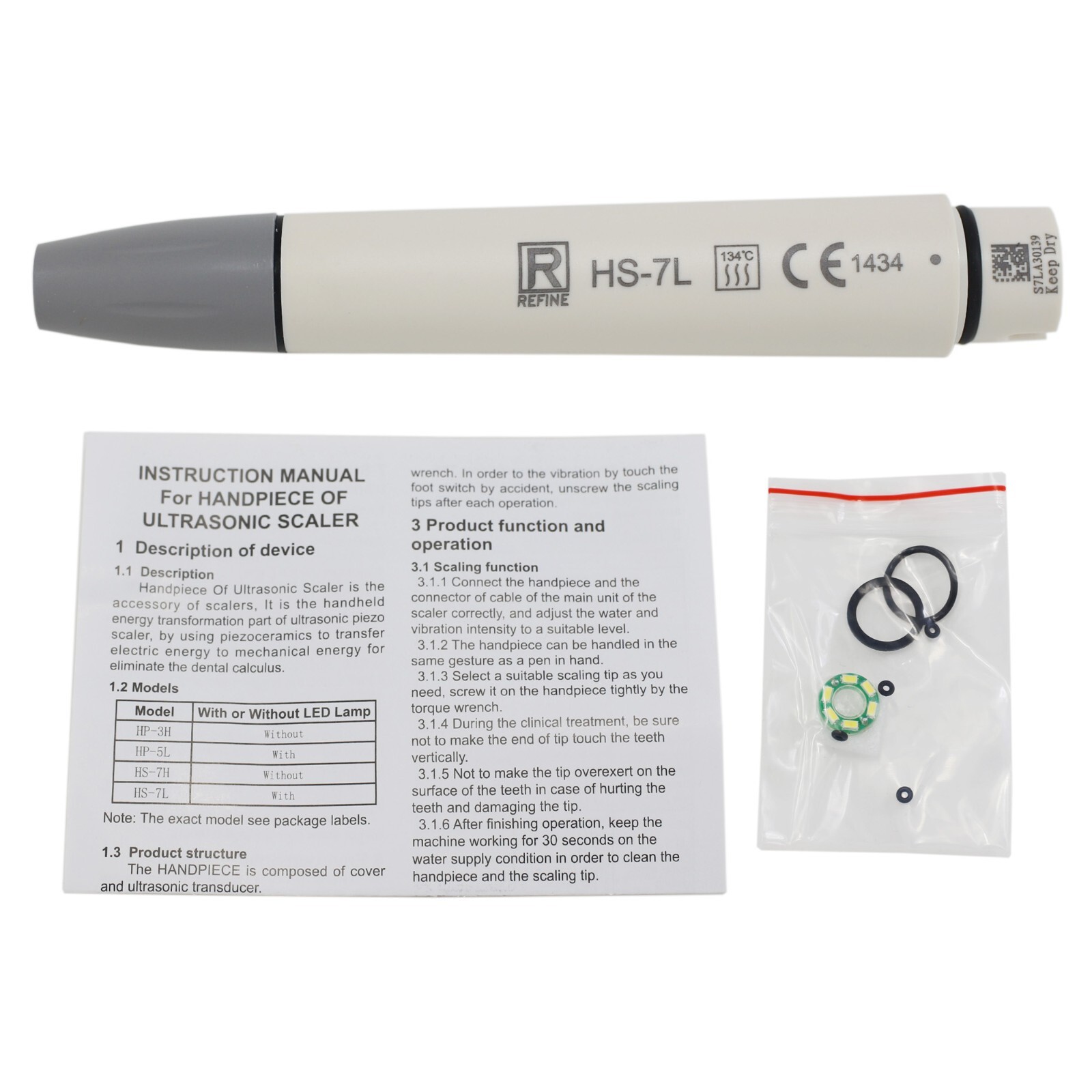 For Satelec ACTEON NEWTRON LED Ultrasonic Piezo Scaler Handpiece Tips H3 P5 XS