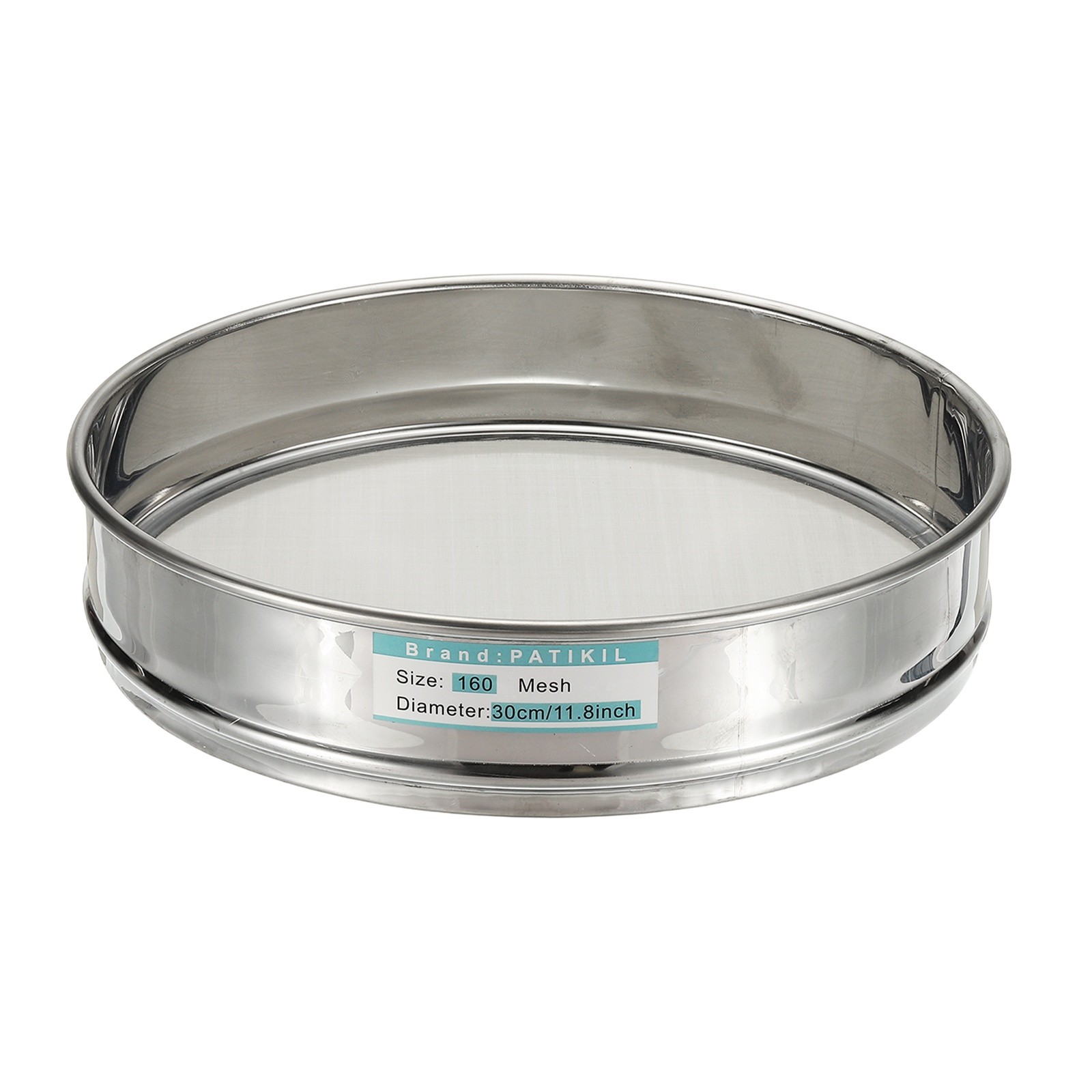 160 Mesh Lab Sieve, 11.8″ Diameter Test Sieve 304 Stainless Steel(0.098mm)