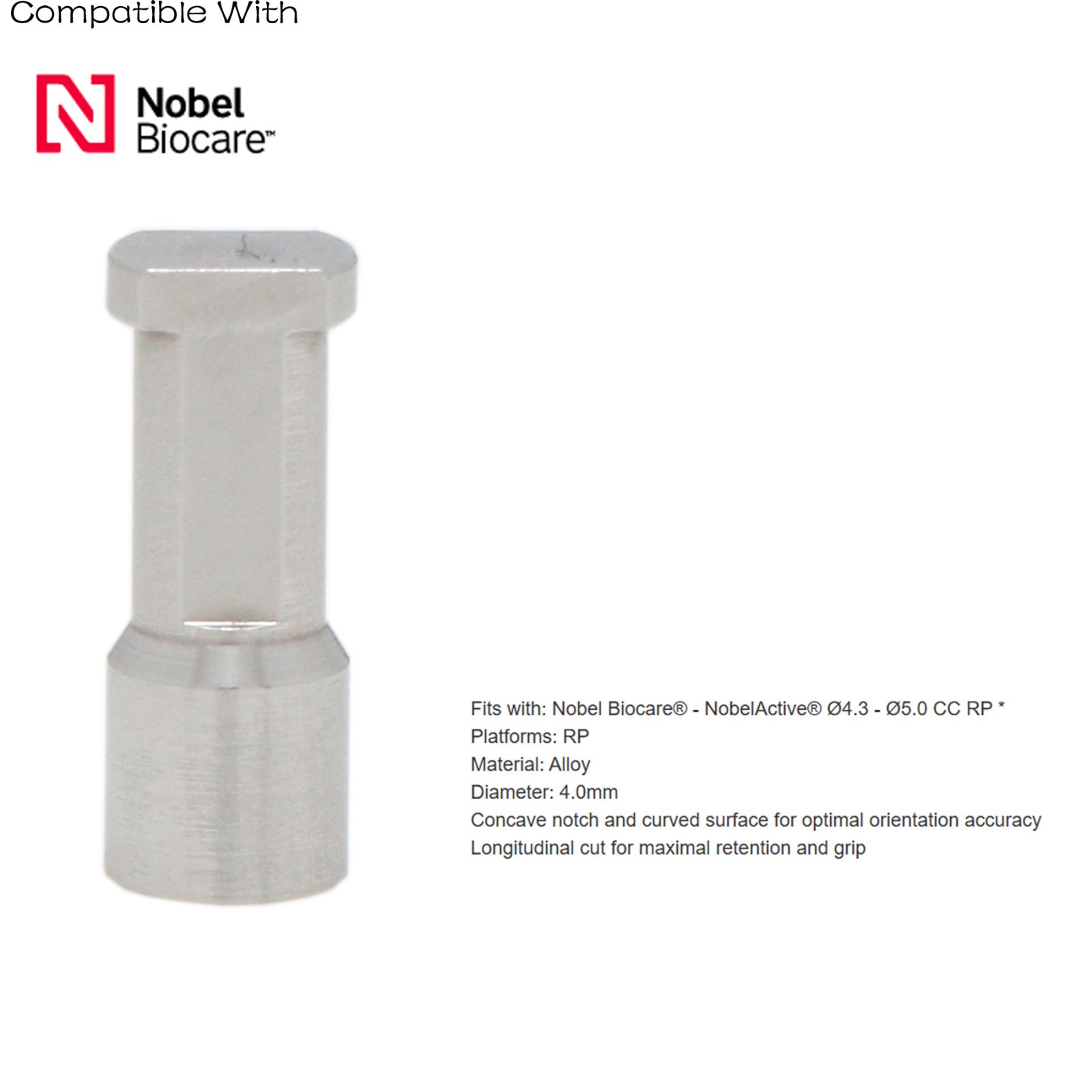 US Nobel Biocare NP/RP Implant Lab Analog Open/Closed Tray Impression Coping