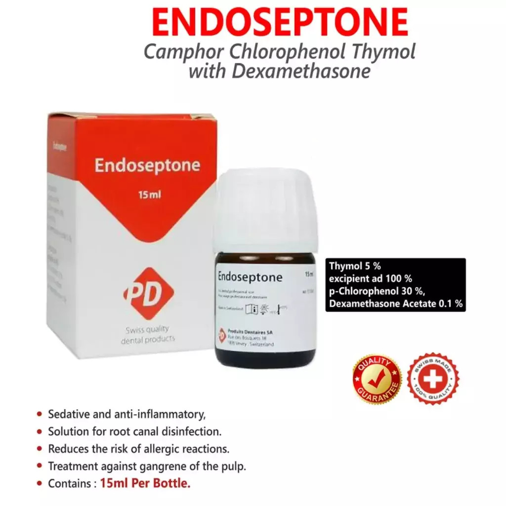 PD Swiss Endoseptone for Gangrene of Pulp 15ml Bottle Long Expiry (Free Ship)