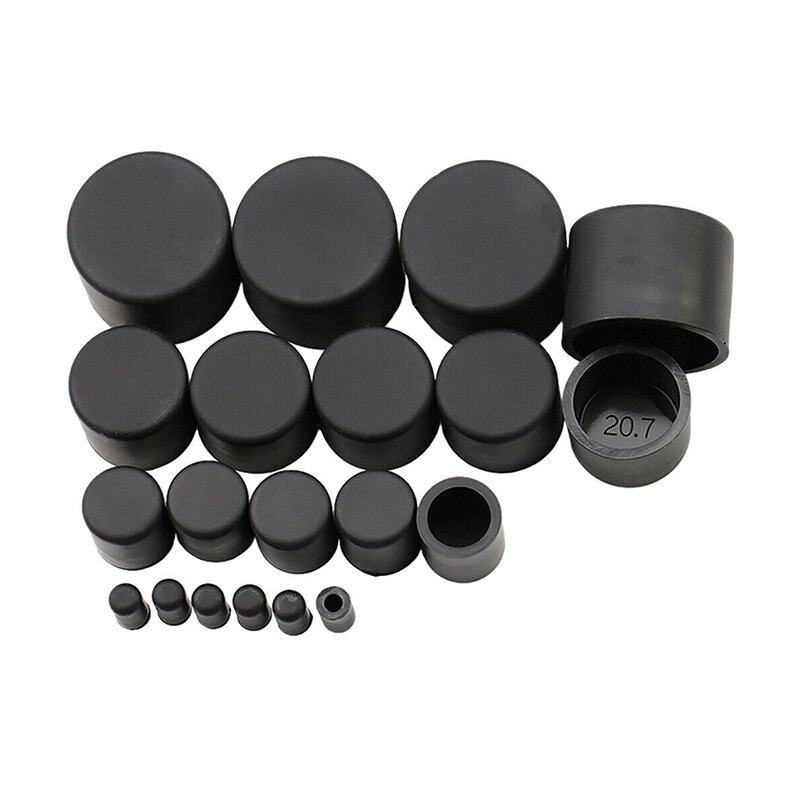 Black Silicone Rubber Blanking Stopper End Cap Cover Caps for Pipe 2.8mm-78.5mm