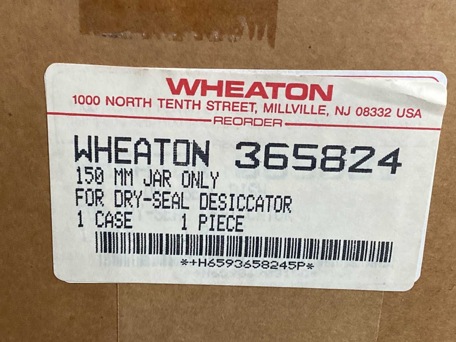 New WHEATON 150mm Soda-Lime Desiccator Jar for Dry-Seal Vacuum Desiccator 365824