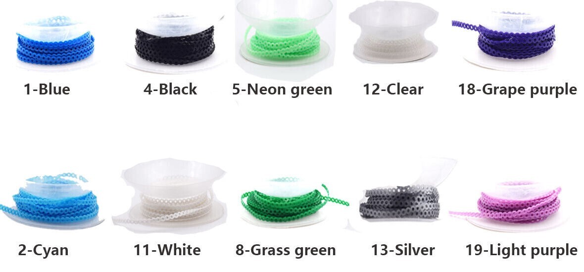 1 Pc Dental Elastic Ultra Ligature Ties Power Chain Braces Long/Short/Continuous